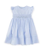 Feltman Brothers Baby Girls 12-24 Months Round Neck Ruffle Sleeve Rose Garden Dress