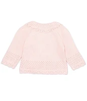 Feltman Brothers Baby Girls Newborn-24 Months Pointelle Ruffle Button Front Sweater