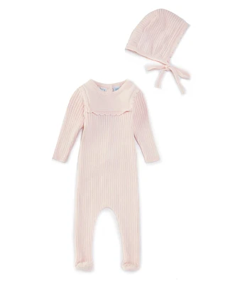 Feltman Brothers Baby Girls Newborn-9 Month Scallop Rib Coverall