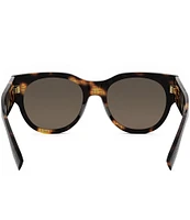 FENDI Women's Baguette 53mm FF Havana Round Sunglasses