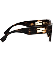 FENDI Women's Baguette 53mm FF Havana Round Sunglasses