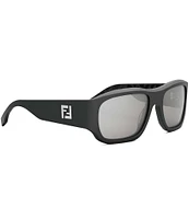 FENDI Women's Baguette 57mm Rectangle Sunglasses