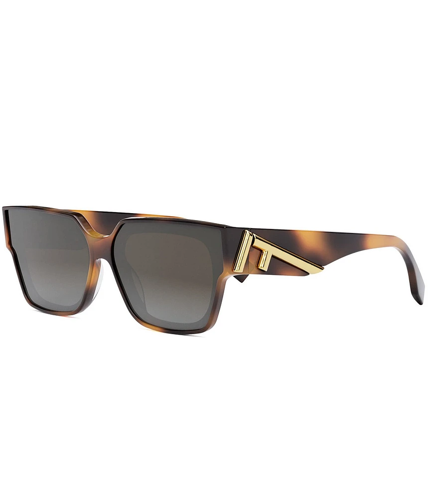 FENDI Women's FENDI First 63mm Rectangle Havana Sunglasses