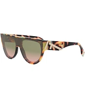 FENDI Women's Fendi First 99mm Havana Shield Sunglasses