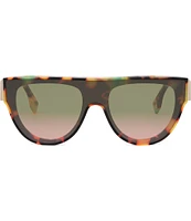 FENDI Women's Fendi First 99mm Havana Shield Sunglasses