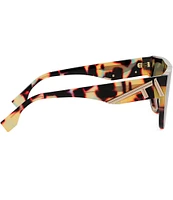 FENDI Women's Fendi First 99mm Havana Shield Sunglasses