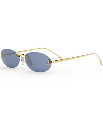 FENDI Women's Fendi First Crystal 54mm Oval Sunglasses