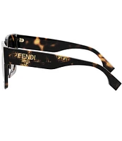 FENDI Women's FENDI Roma 50mm Logo Havana Square Sunglasses