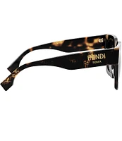 FENDI Women's FENDI Roma 50mm Logo Havana Square Sunglasses