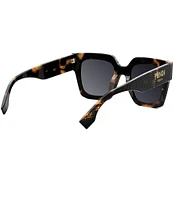 FENDI Women's FENDI Roma 50mm Logo Havana Square Sunglasses