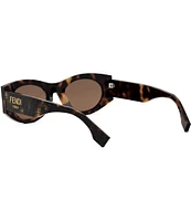 FENDI Women's Fendi Roma 52mm FF Havana Oval Cat Eye Sunglasses