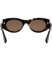 FENDI Women's Fendi Roma 52mm FF Havana Oval Cat Eye Sunglasses