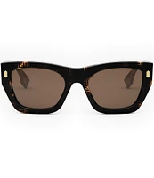 FENDI Women's FENDI Roma 53mm Havana Rectangle Sunglasses