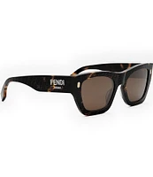 FENDI Women's FENDI Roma 53mm Havana Rectangle Sunglasses