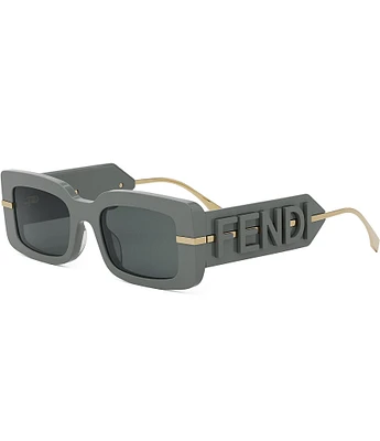 FENDI Women's Fendigraphy 51mm Rectangle Sunglasses