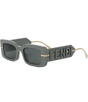 FENDI Women's Fendigraphy 51mm Rectangle Sunglasses