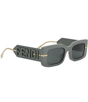 FENDI Women's Fendigraphy 51mm Rectangle Sunglasses