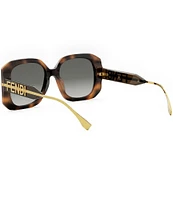 FENDI Women's Fendigraphy 55mm Geometric Oversized Tortoise Sunglasses