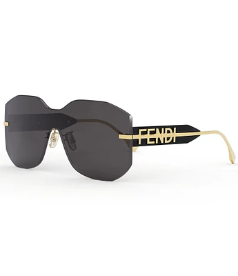 FENDI Women's Fendigraphy Geometric 99mm Shield Sunglasses