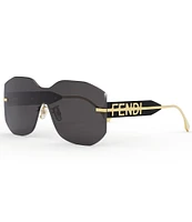 FENDI Women's Fendigraphy Geometric 99mm Shield Sunglasses