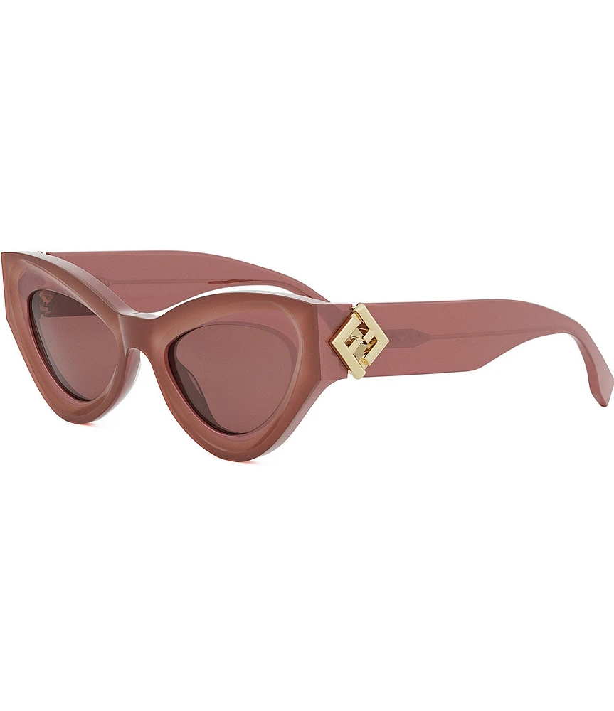 FENDI Women's FF Diamonds 52mm Cat Eye Sunglasses