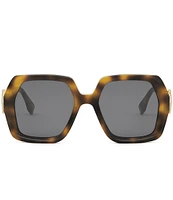 FENDI Women's FF Diamonds 53mm Havana Square Sunglasses