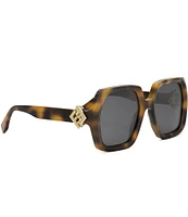 FENDI Women's FF Diamonds 53mm Havana Square Sunglasses