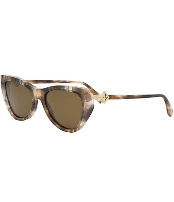 FENDI Women's FF Diamonds 54mm Havana Cat Eye Sunglasses