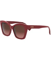 FENDI Women's Lettering 55mm Butterfly Sunglasses