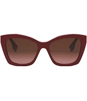 FENDI Women's Lettering 55mm Butterfly Sunglasses