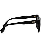 FENDI Women's Lettering 55mm Butterfly Sunglasses