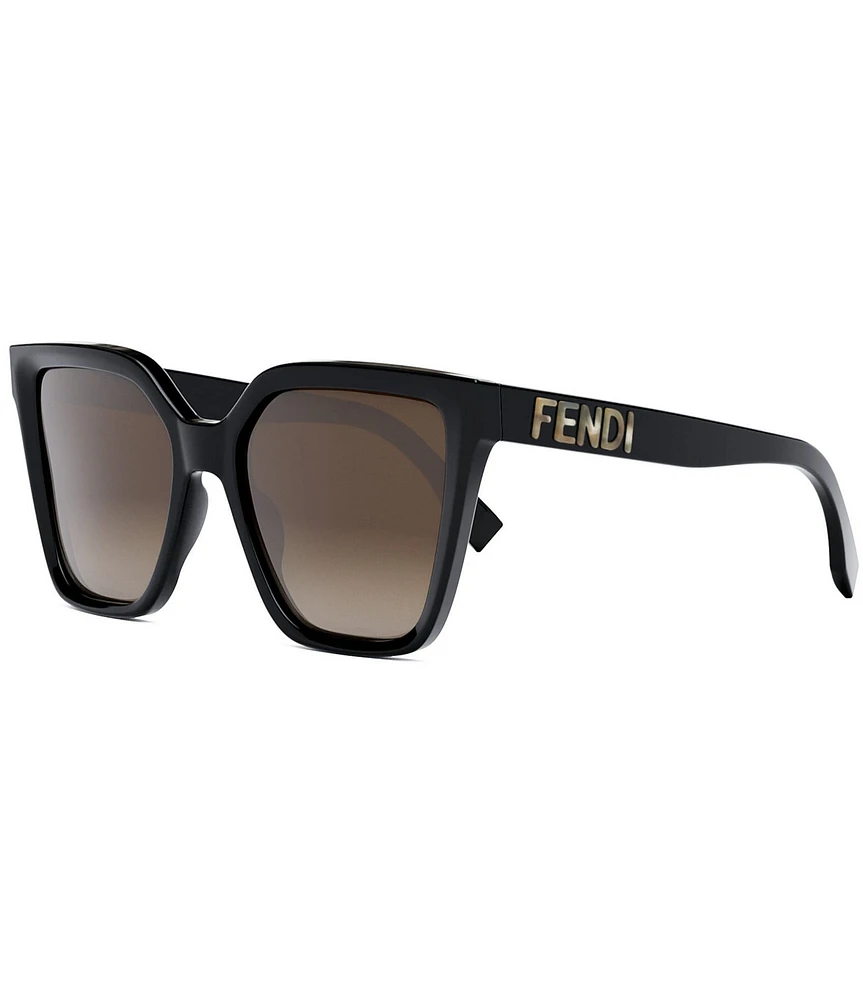 FENDI Women's Lettering 55mm Geometric Cat Eye Sunglasses