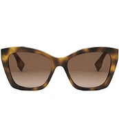 FENDI Women's Lettering 55mm Havana Butterfly Sunglasses