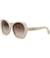 FENDI Women's Lettering 57mm Butterfly Sunglasses