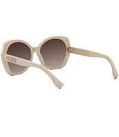 FENDI Women's Lettering 57mm Butterfly Sunglasses