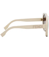 FENDI Women's Lettering 57mm Butterfly Sunglasses