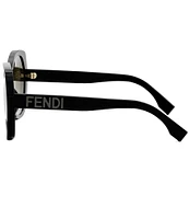 FENDI Women's Lettering 57mm Butterfly Sunglasses