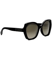 FENDI Women's Lettering 57mm Butterfly Sunglasses