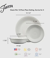 Fiesta 12-Piece Classic Dinnerware Set