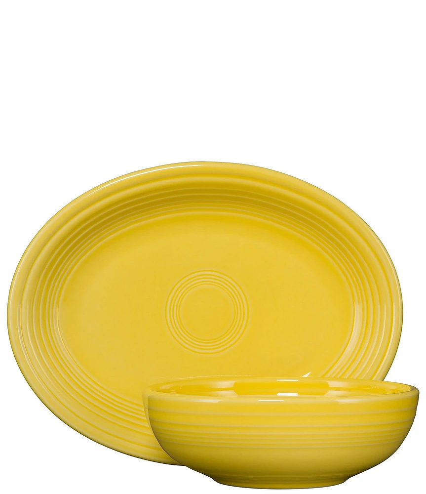 Fiesta 2-Piece Oval Platter & Bistro Bowl Serve Set