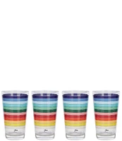 Fiesta All Colors Rainbow Cooler 16 oz. Glass, Set of 4