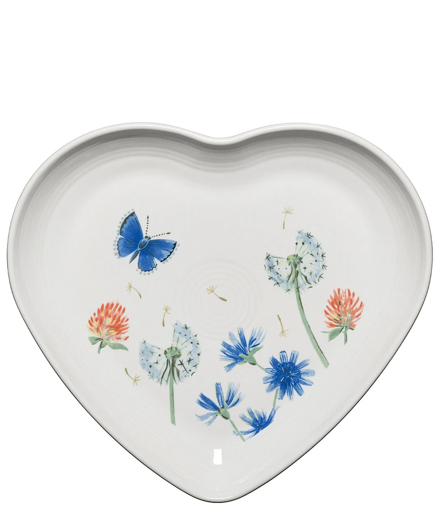 Fiesta Breezy Floral Collection Heart Shaped Plate