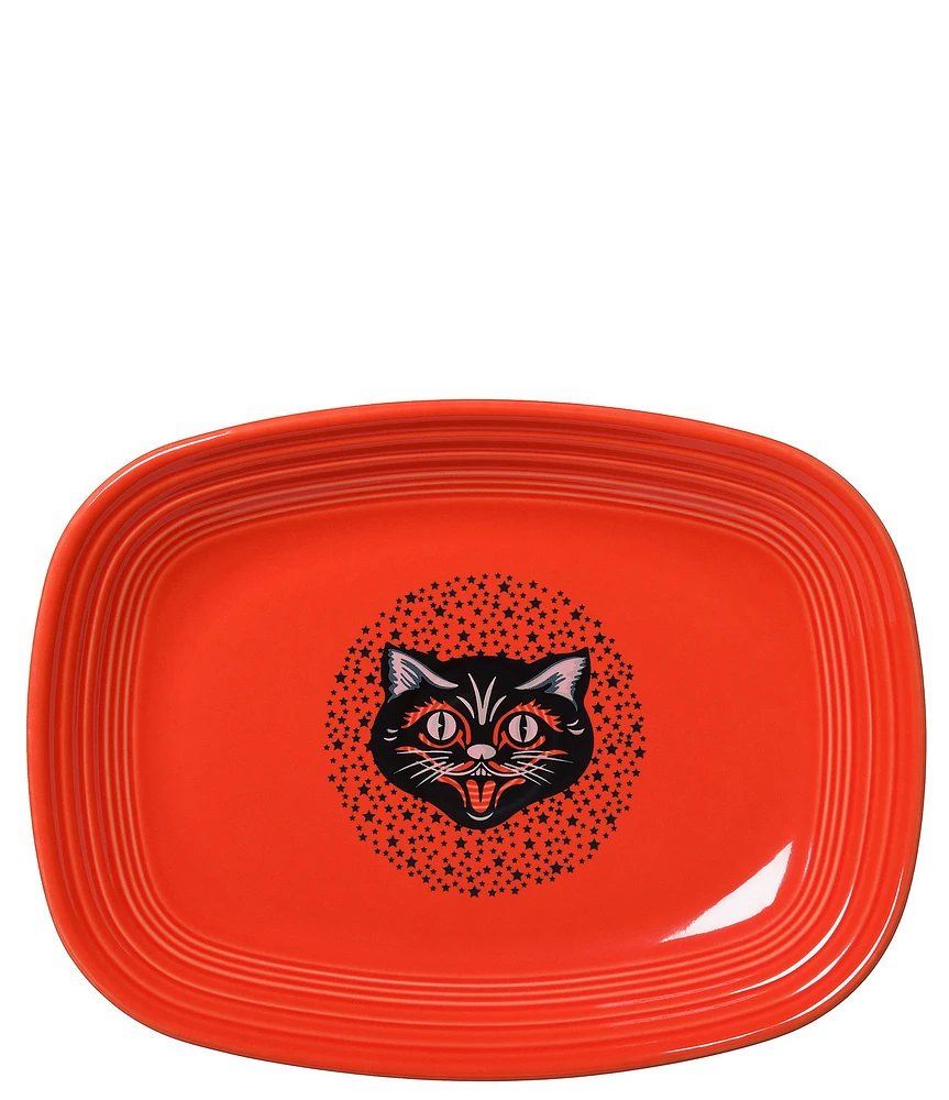Fiesta Halloween Black Cat Rectangular Platter