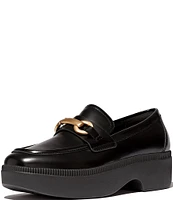 Fitflop F-luma Chunky Platform Leather Lug Slip On Loafers