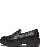 Fitflop F-luma Contrast-Stit Platform Lug Leather Loafers