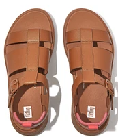 FitFlop F-Mode Leather Platform Fisherman Sandals