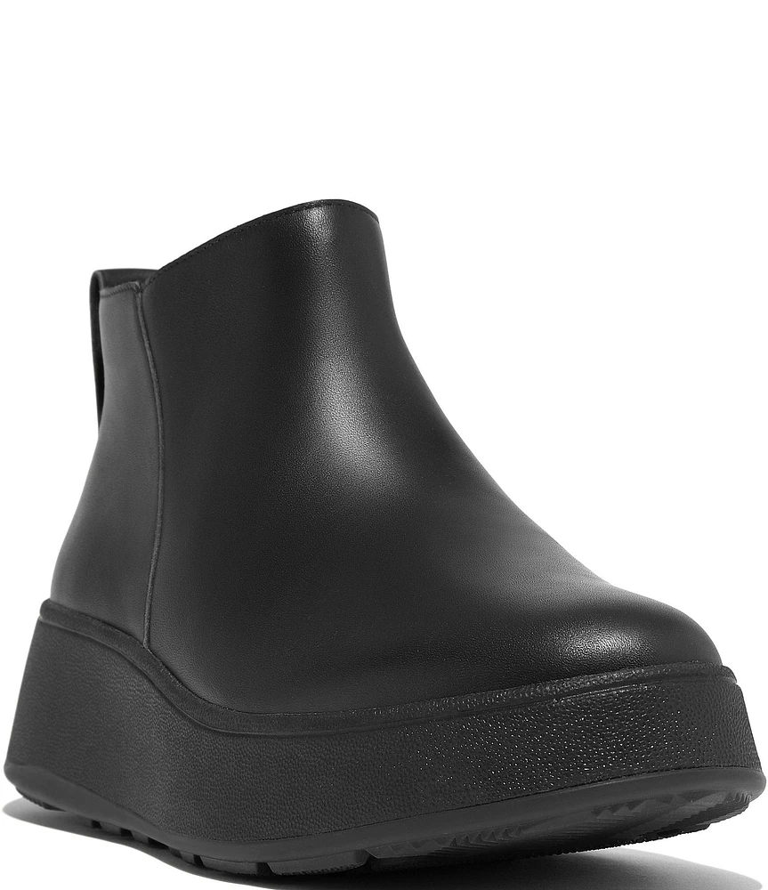 FitFlop F-Mode Leather Platform Zip Ankle Booties