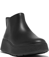 FitFlop F-Mode Leather Platform Zip Ankle Booties