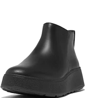 FitFlop F-Mode Leather Platform Zip Ankle Booties