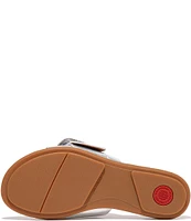 FitFlop Gracie Crystal Maxi-Buckle Leather Slides